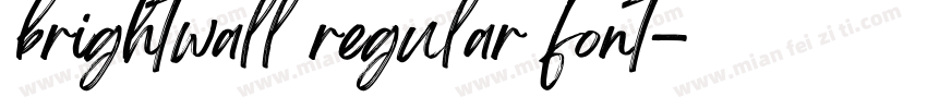brightwall regular font字体转换